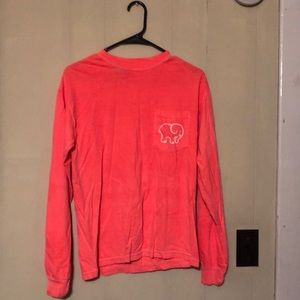 Ivory Ella long sleeve shirt - coral